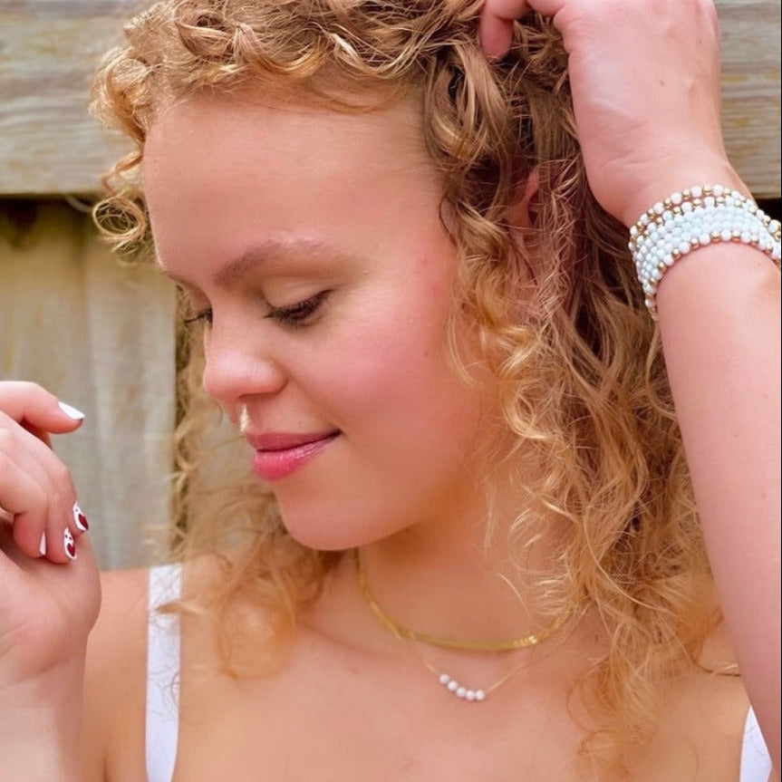 Petite White Opal Necklace