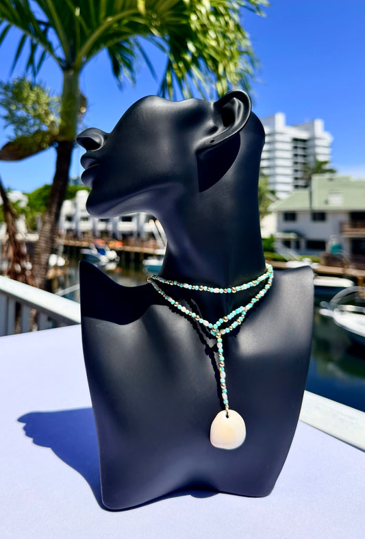 Green Opal Wrap Necklace