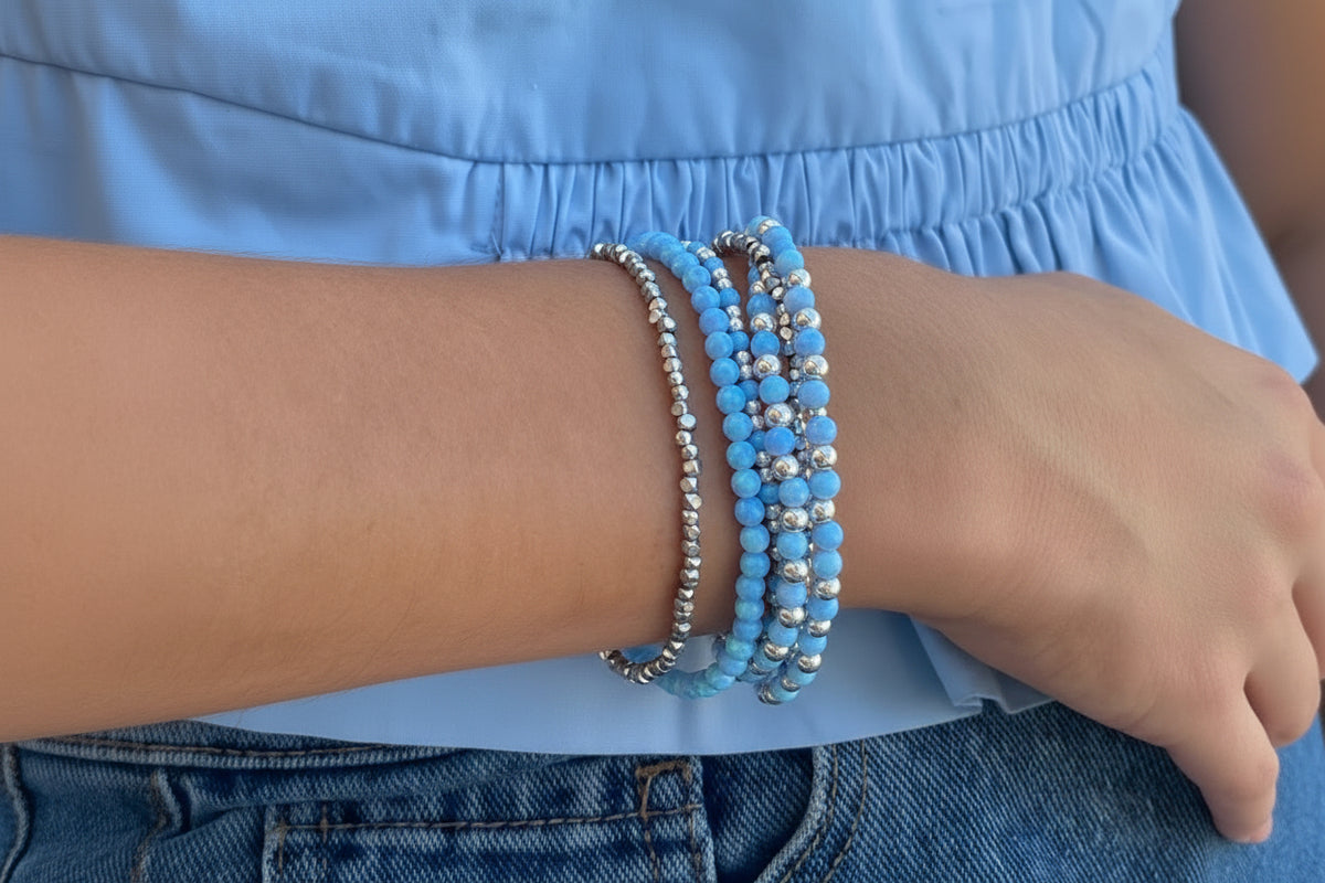 Petite Blue Opal Bracelets