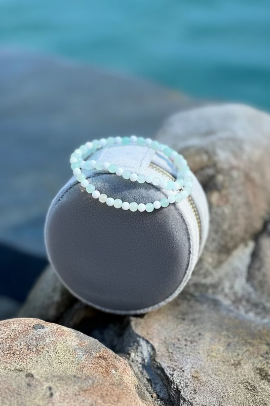 White Opal-Jade Bracelet